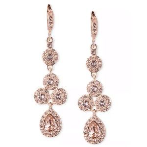 Givenchy Rose Gold-Tone Linear Drop Earrings